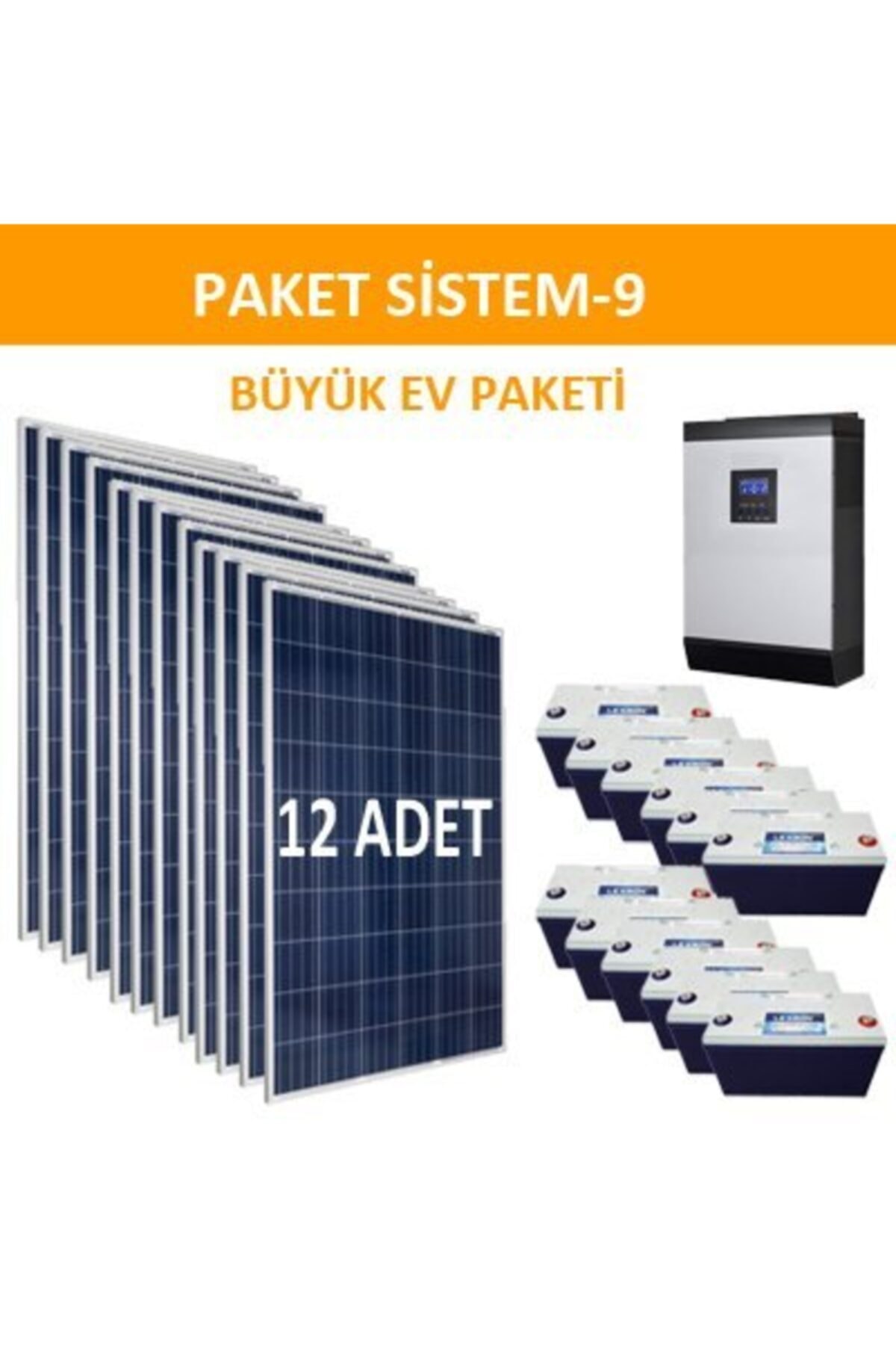 Lexron Büyük Bağ Evi Solar Paketi 5kva Mppt Inverter 280w Panel Paket 9 PKT9