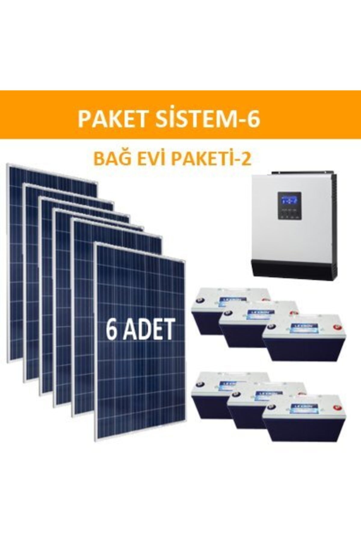 Lexron Bağ Evi Solar Paketi 3kva Inverter 280w Güneş Paneli Paket 6 PKT6