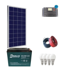 Paket-1- 50 W Mono Panel- (Aydınlatma + Telefon Şarjı)