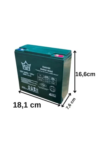 Ortec 12V 24Ah  Jel  Akü