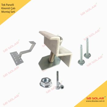 Tek Panelli Kiremit Çatı Montaj Seti