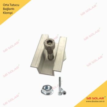 Solar Güneş Paneli Için - Orta Tutucu Bağlantı Klempi 20 Adet