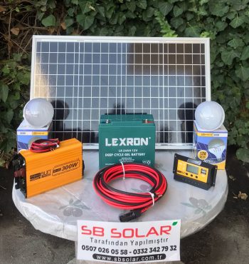 300W  Mini Tv Ve Aydınlatma Güneş Enerji Paketi (220V)