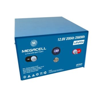 Megacell 200 Ah 12,8 V Lityum Demir Fosfat Akü-Lifepo4