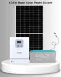 1,6Kw Hazır Solar Paket | 2×600W Bifacial Panel + 2×150AH Jel Akü | Mppt Akıllı Inverter Off-Grid Güneş Enerji Sistemi