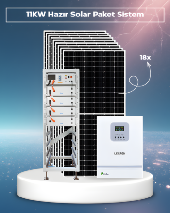11Kw Hazır Solar Paket | 18×600W Bifacial Panel + 20.48KWH Hv Lifepo4 Lityum Batarya | Çift Mppt Akıllı Inverter Off-Grid Sistem