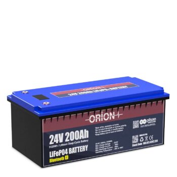 Orion 24V 200Ah Bluetooth ve LCD ekranlı LiFePO4 lityum akü